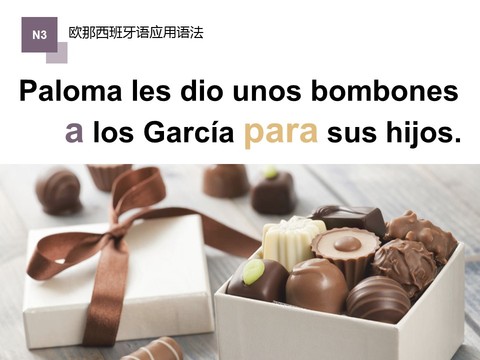 前置词的一般用法/Paloma给García家的孩子们一些糖果